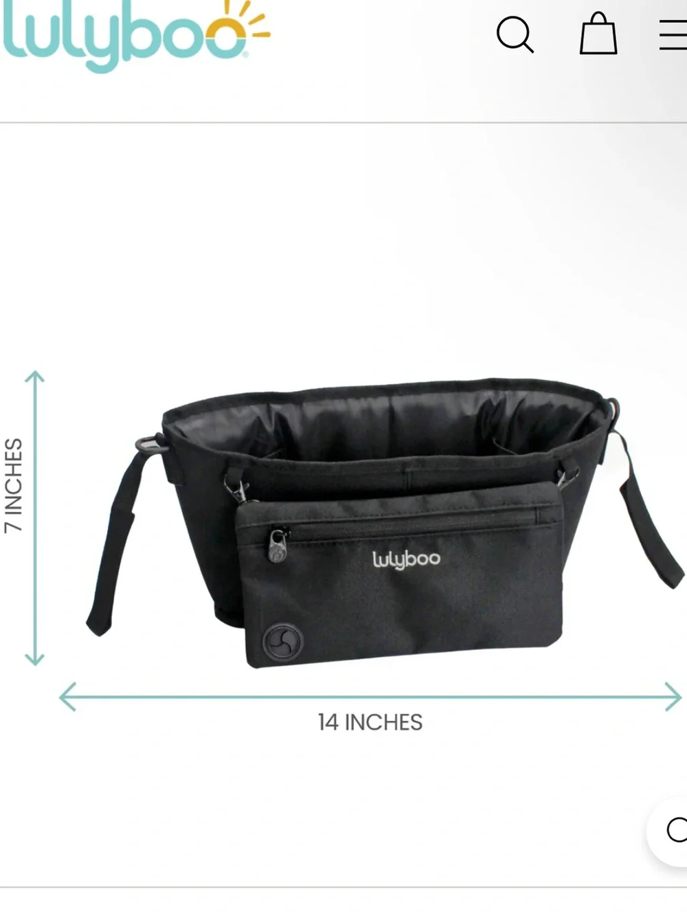 Lulyboo Black Messenger organizer